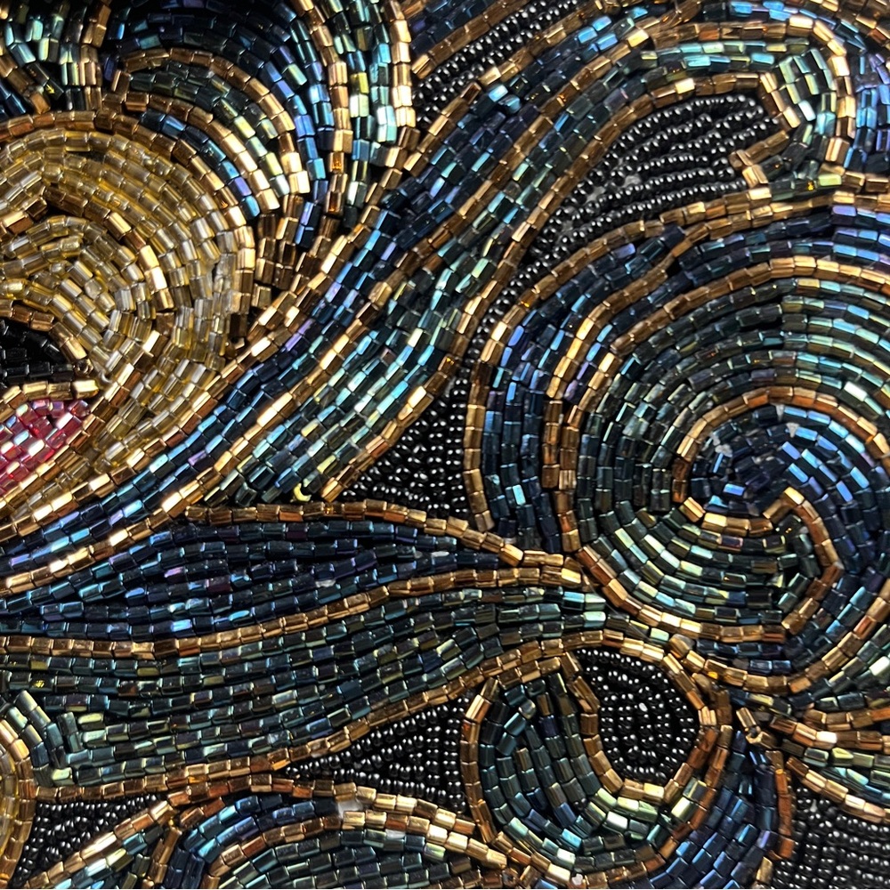 Elegant Beaded Clutch with Gold Accents - Picture 6 of 15